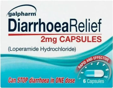 Galpharm Diarrhoea Relief Loperamide 2mg Capsules – 10 Packs | 60 Capsules